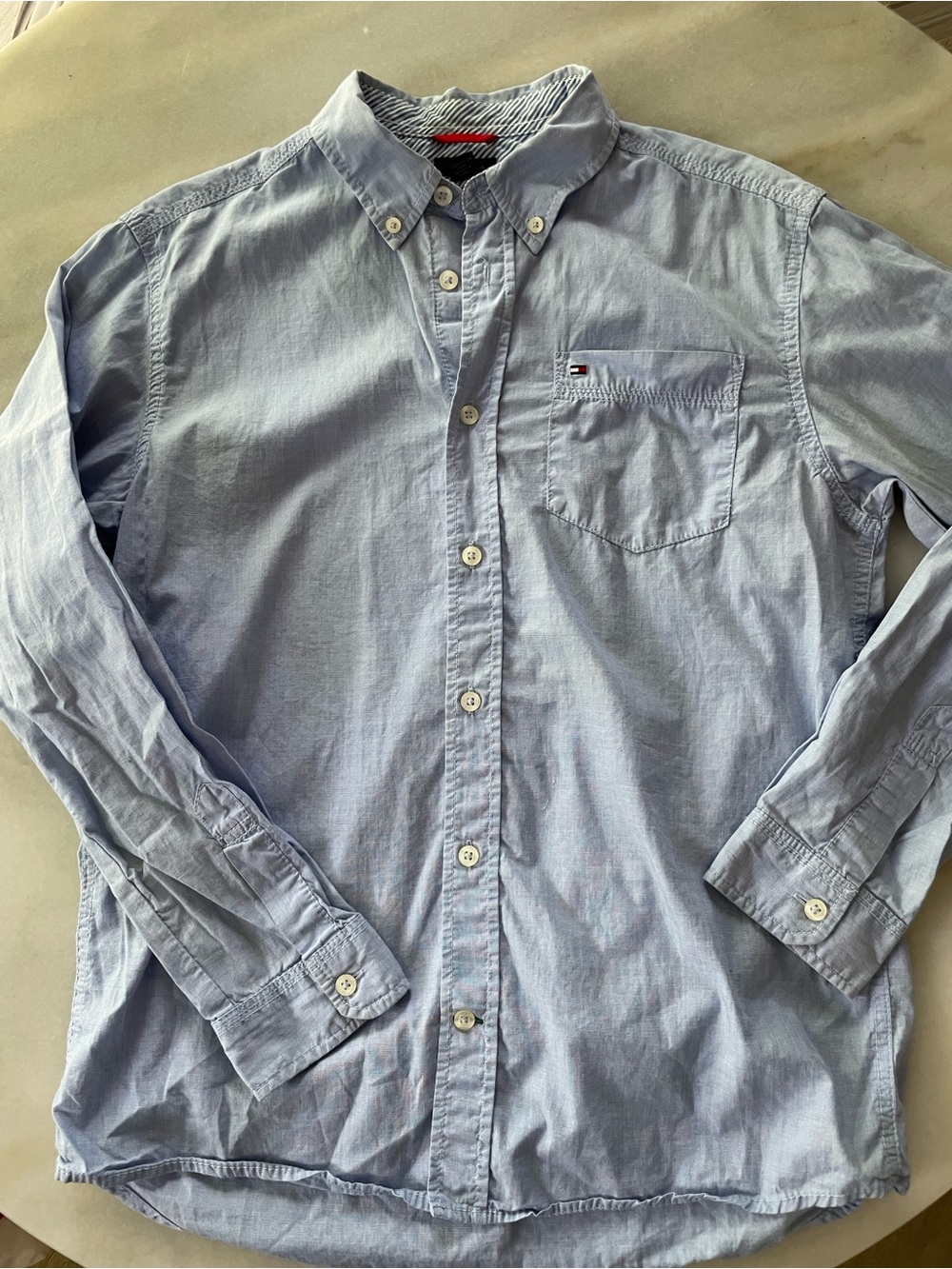 Tommy Hilfiger Light Blue Long-Sleeve Button-Down Shirt
